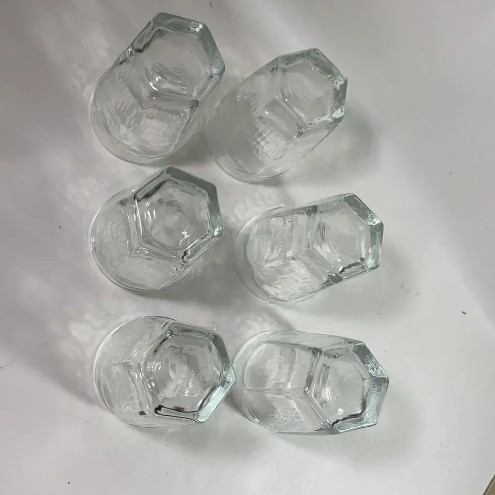 Libbey 6 Piece Set Glass Chivalry Juice Cocktail Rocks Bar Glasses New